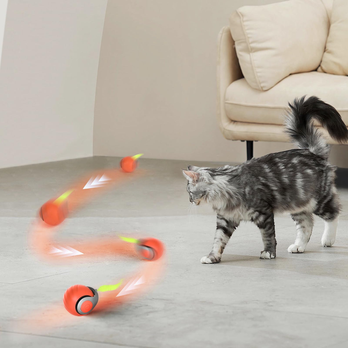 Purapet Electronic Moving Cat Play Ball