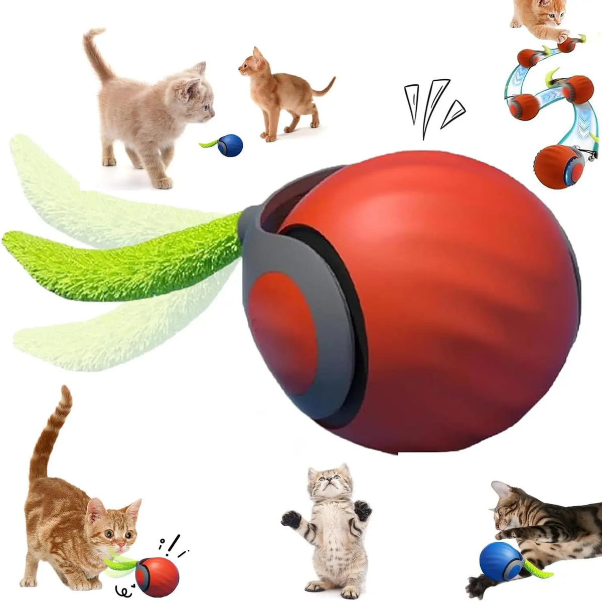 Purapet Electronic Moving Cat Play Ball