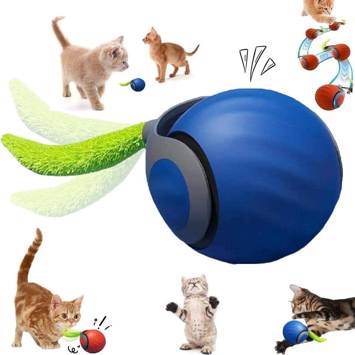 Purapet Electronic Moving Cat Play Ball