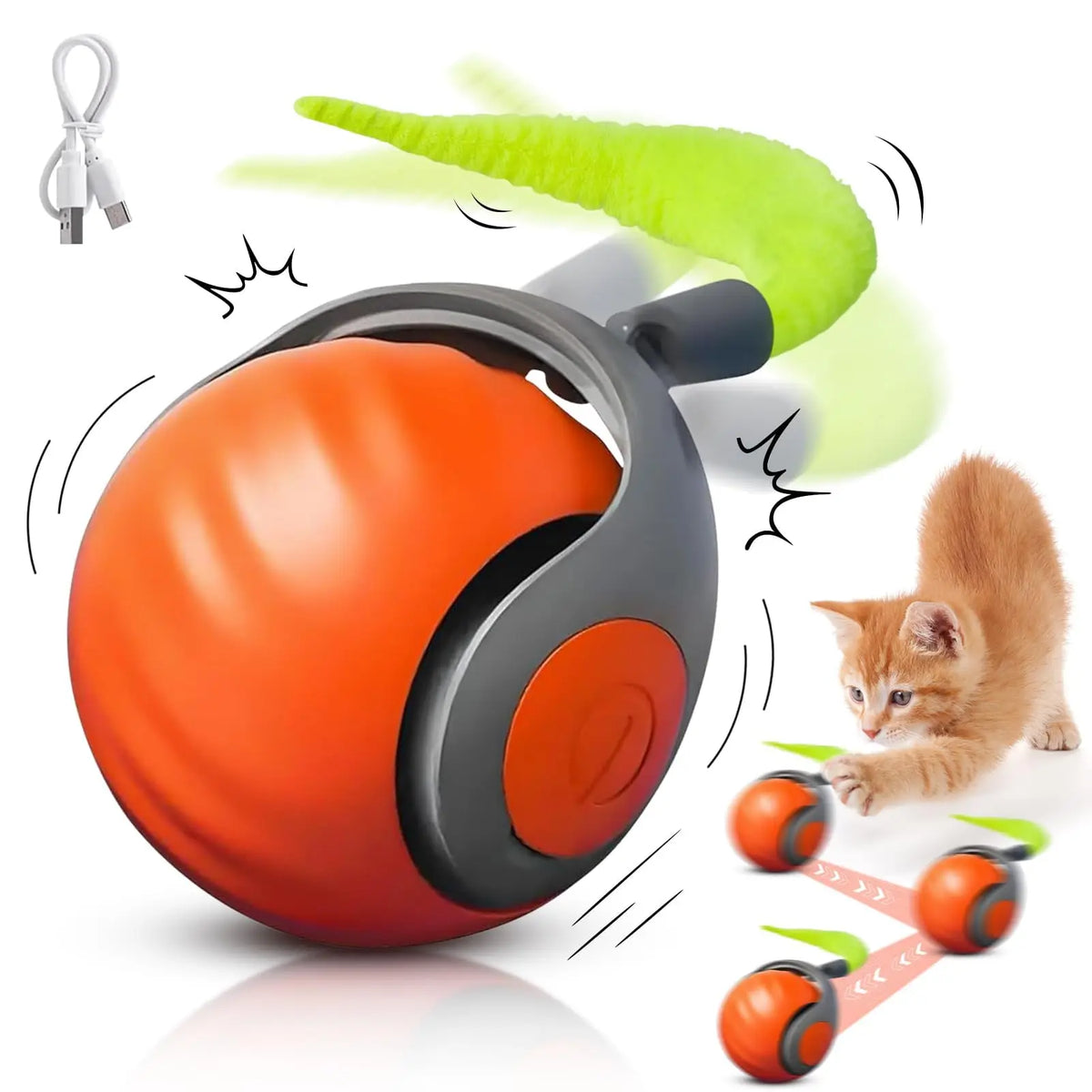 Purapet Electronic Moving Cat Play Ball